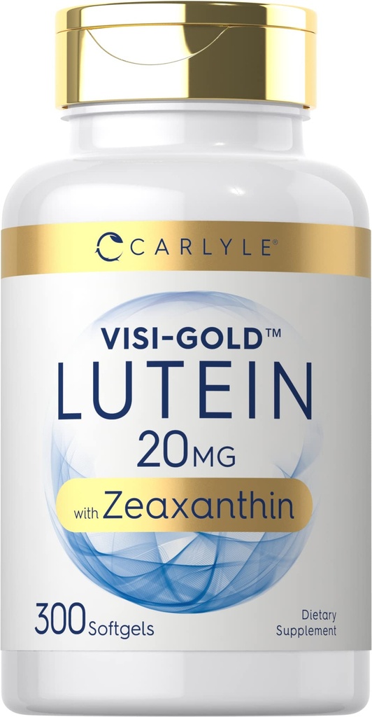 Carlyle Lutein dan Nonxanthin 20mg 124; 300 Softgeels 12.4; Eye Health Vitamin 126; Non-GMO & Gluten Free Supplemen