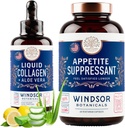 WINDSOR BOTANICALS Appetite Supresan dan Liquid Collagen Marine Diet and Beauty Bundle