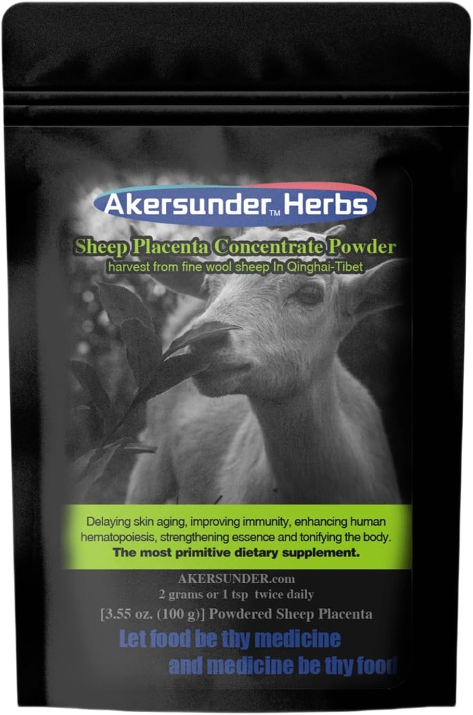 Qinghai- Tibet Plateau Sheep Ovine Placenta Extract Konsentrasikan Freeze- Died Powder 100 grams, Doat Embryo Essence. Sertifikasi Organik
