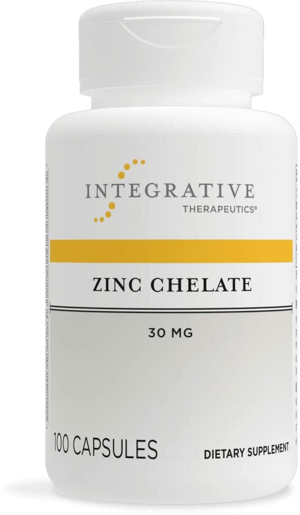 Intergratif Therapeutics Zinc Chelate - Antioksidant Dukung & Healthy Fungsi * - Mineral Supplemen Pria & Women - Dairy- Free & Gluten- Free - 100 Capsules (100 Pelayan)