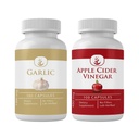 PURE ORIGINAL INGREDIENTS Bawang putih & Apple Cider Vinegar Capsule Bundle (100 Kapsul Masing-masing), Tidak Ada Additives atau Fillers, Lab Verified