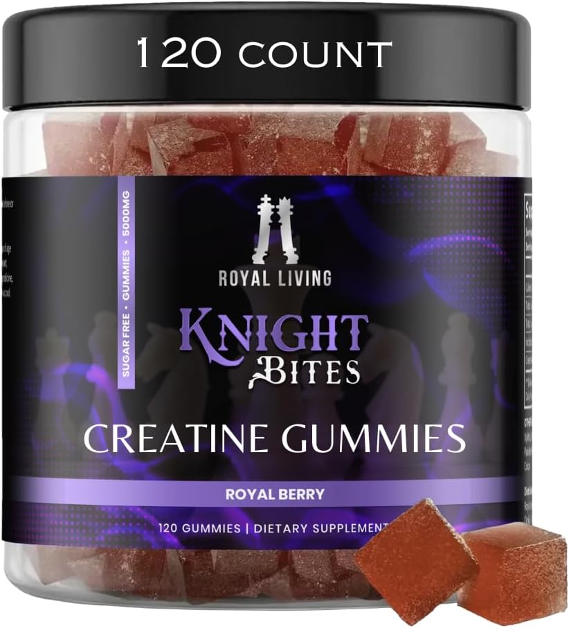 Sugar Free Creatine Monohydrate Gummies 5g for Men & Women, Chewables Creatine Creatine Monohydrate for Muscle Growth & Recevery, Vegan, Mixberry Flavor, 120 Count