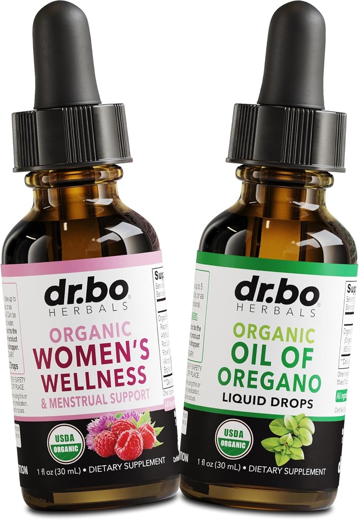 Keseimbangan Hormone untuk Perempuan & Oregano Oil Cairan Organik Drops - Perempuan 's Wellness Hormonal Saldo & Menstrual Cramp Adport - Minyak Oregano Drops Tincture Extract Cleanse Detox