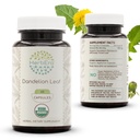 HerbEra Dandelion Leaf USDA Organic 60 Capsules 124; Natural Herbal Suplemen 124; Certified Organic Vegetarian Capsules dan Organik Dandelion (Kantor Taraxacum) Dry Leaf (60 Capsules)