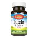 Carlson - Lutein & Greens, 20 mg, Vision Dukung & Eye Fungsi, Antioksidant, 60 Vegetarian Capsules