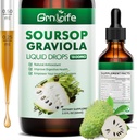 (1 Kemas) Soursop Graviola Drop dengan Sea Moss & Turmeric, Soursop Bitters Liquid untuk Dukungan Sel & Regenerasi, AntioksidanImune, 2 Fl / Oz