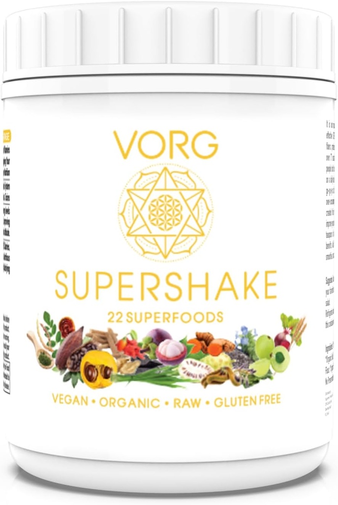 VORG SuperShake - Mix Superfood Ultimate, Dipelihara dengan 22 superfood kuat. Enhances Hair, Skin, Immune System, Divalry, and Mitokondrial Fungsi - 158 Servings