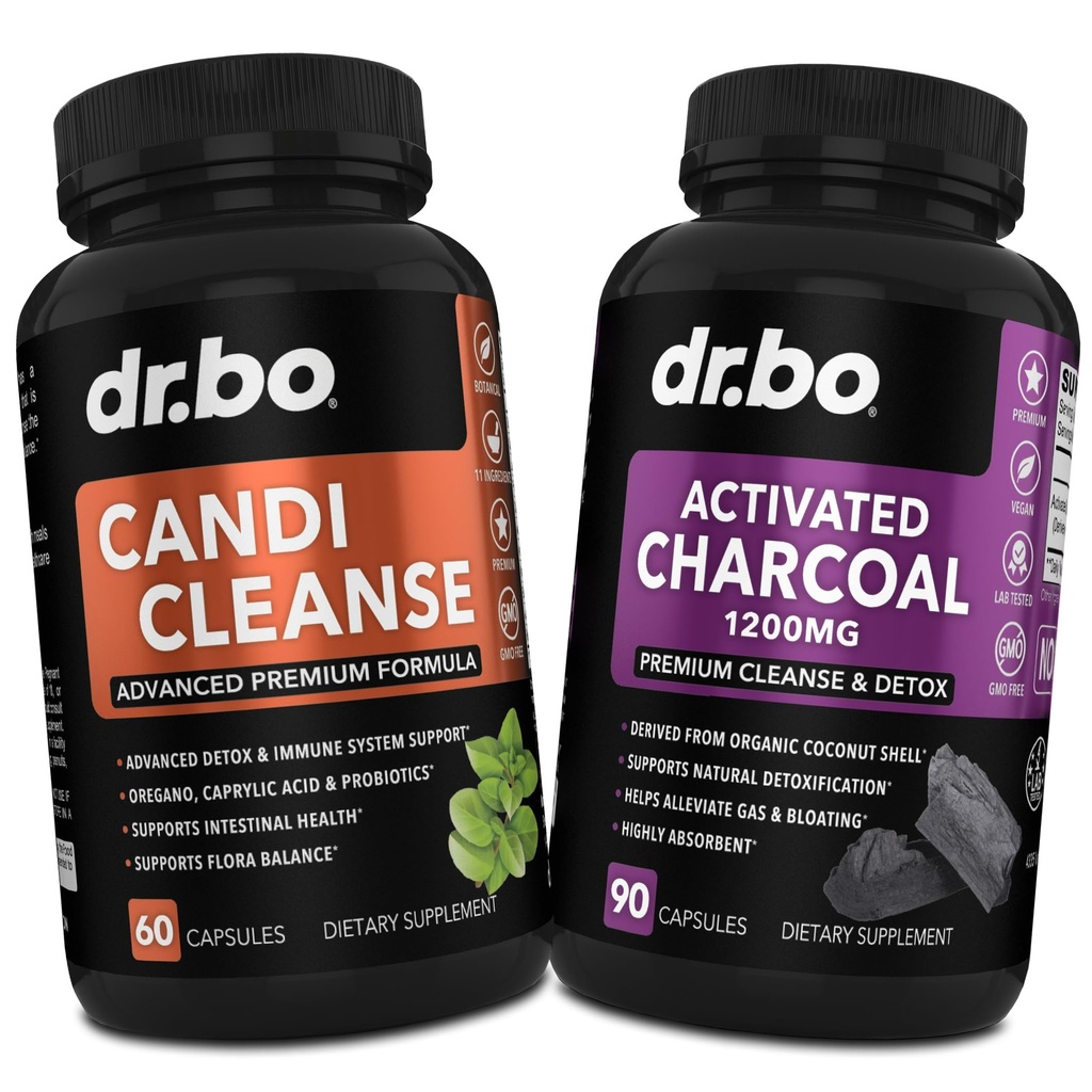 Mengaktifkan Dukungan Arang & Candi Cleanse - Pill Arang Coconut Organik & AntiOvergrowth Pills untuk Stomach Gas dan Bloating for Women Kids - Oral Herbal Oregano & Caprylic Capsules