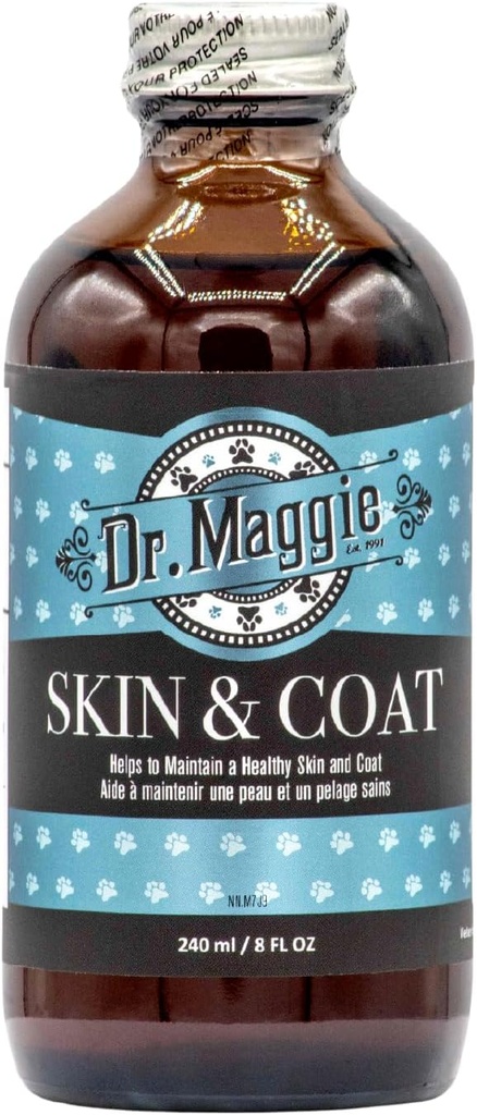 Maggie Skin dan Coat 124; Omega 3 Tambahan dengan Minyak Ikan, Flax, dan Minyak Zaitun 124; 240 ml