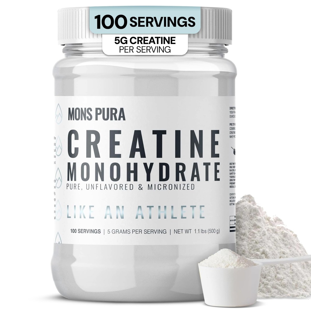 100% Pure Creatine Monohydrate Powder - 500g £124; Micronized, Unflashored U14; Perkembangan Otot, Kekuatan & Endurance 124; Aku berurusan untuk Athletes, Bodybuilding, dan Fitness Entreasts