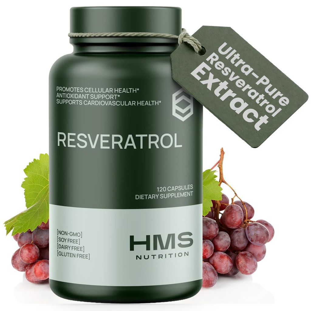 Resveratrol 1400mg 120 Capsules High Potency Trans. Resveratrol dengan Antioksidasi Acai Grapeseed Green Tea Supports Cellular dan Cardiovascular Health Anti- Aging