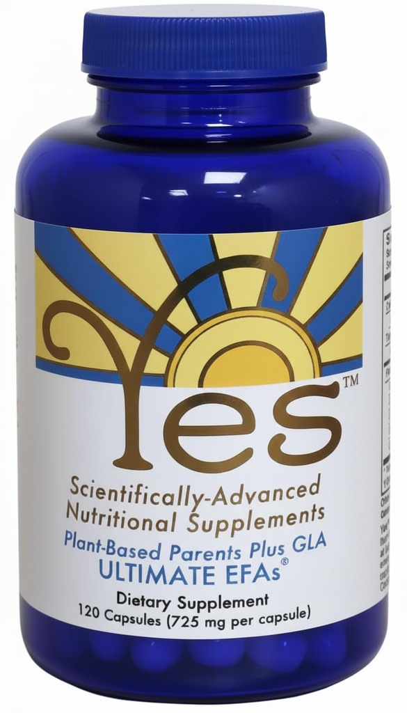 Tanaman Berdasarkan Alternatif Minyak Ikan YES 3 & 6 Acid Gendut - Burpless - DHA, EPA, SDA - Cholesterol, Heart, Skin, Energy, Eyes, Immunity Support by YES (120 Gel caps)