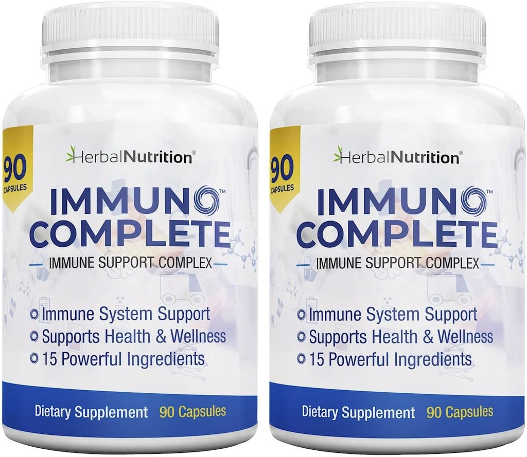 Immuno Lengkap Suplemen Dukungan Immune dengan Vitamin C, D, Zinc, Magnesium, Elderberry dan 10 Ingreasi Syergistic Lebih Untuk Dukungan Imune (2)