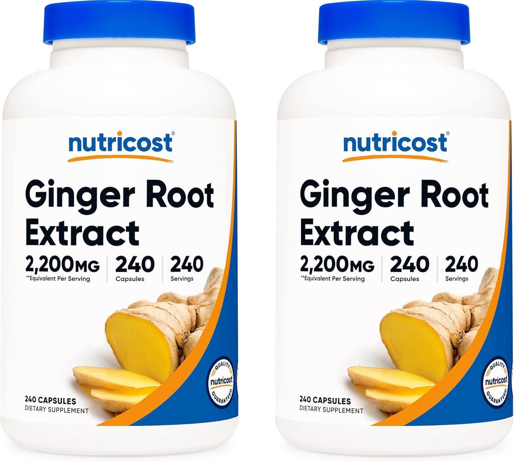 Nutricost Ginger Root Extract 550mg, 240 Capsules (2 Botol)