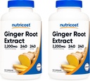 Nutricost Ginger Root Extract 550mg, 240 Capsules (2 Botol)