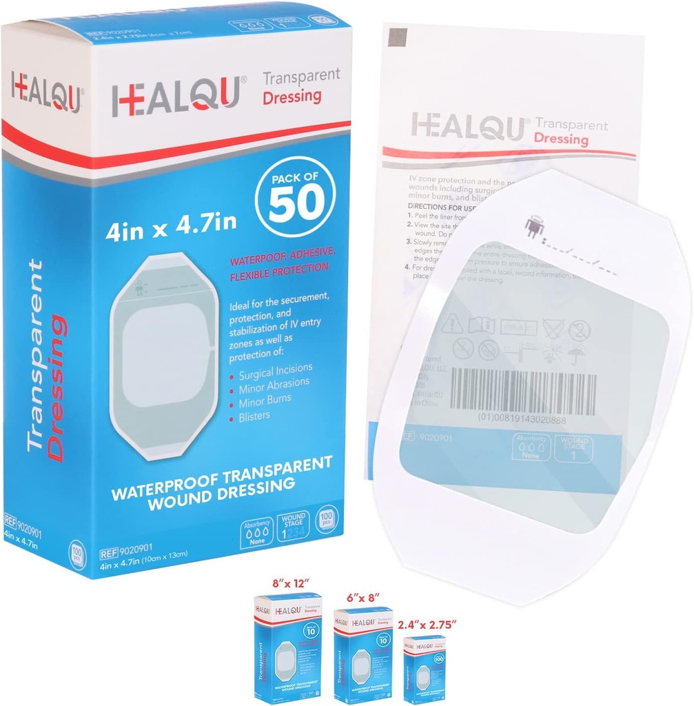 Film Transparent Dressing 4 "x 4.75" (50 Pack)