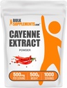 BulkSuplements.com Cayenne Pepper Extract Powder - Capsaicin Suplement, Capsicum Extract - 500mg dari Cayenne Extract per Serving, Cayenne Suppplement - Gluten Free (500 Grams - 1.1 lbs)