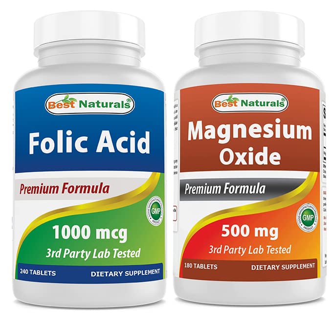 Acid Folic Acid Terbaik 1000 mcg & Magnesium Oxide 500 mg
