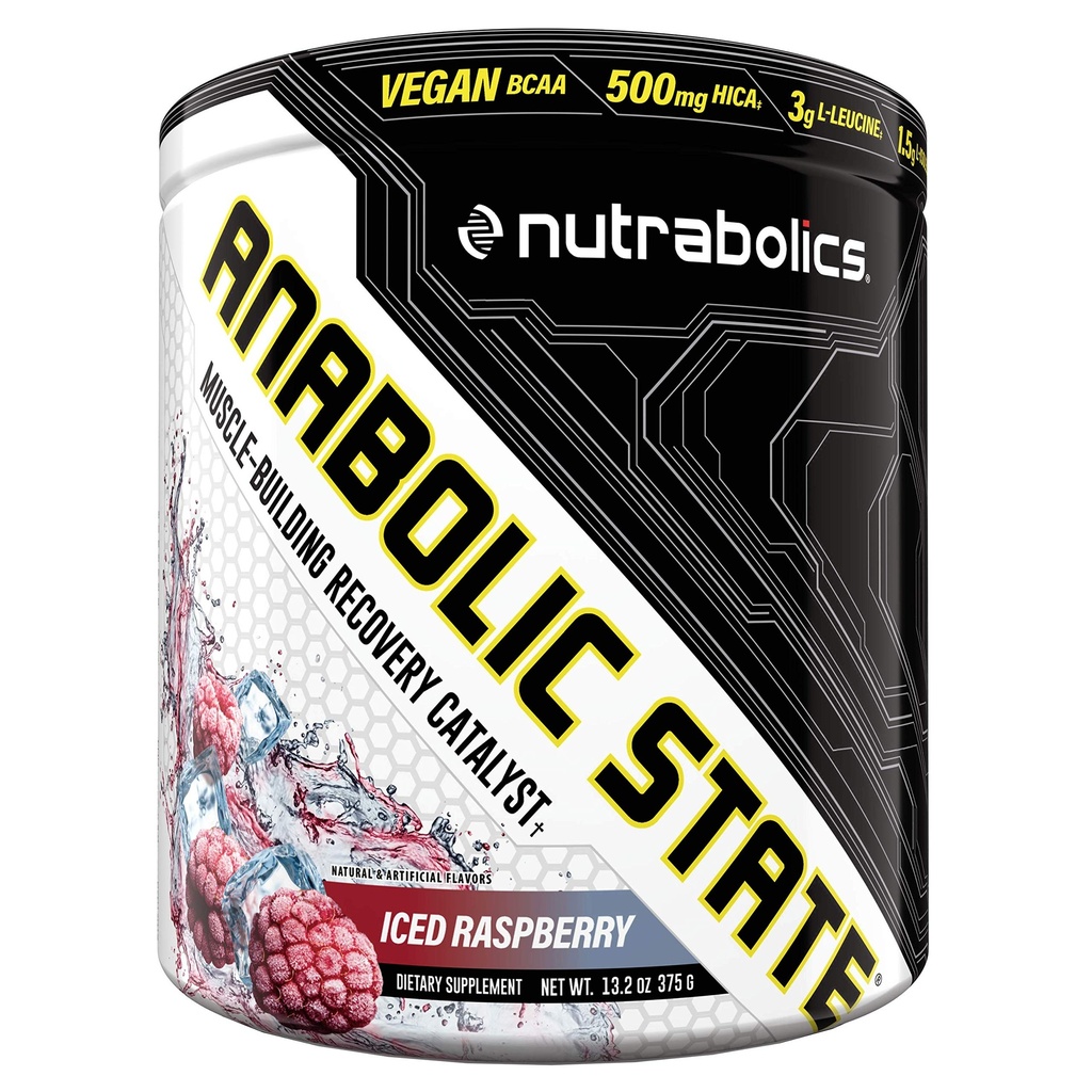 Nuttrabolics Dietary Supplement Anabolic State Iced Raspberry 375g (30 Pelayan)