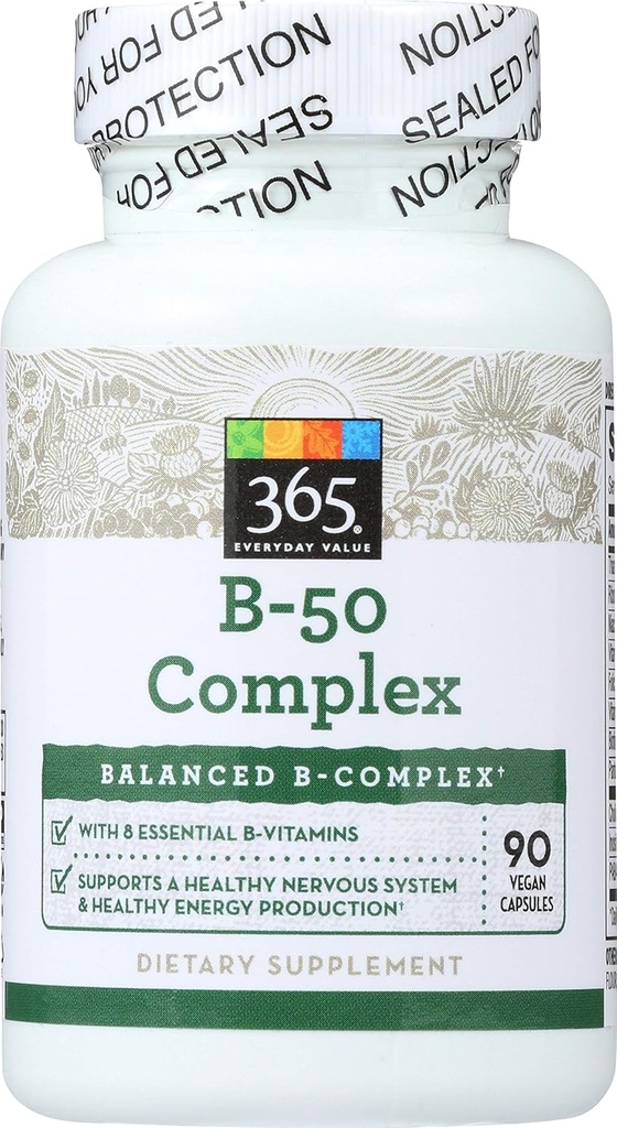 365 oleh Whole Foods Market, B - 50 Kompleks, 90 ct, Packaging May Vary