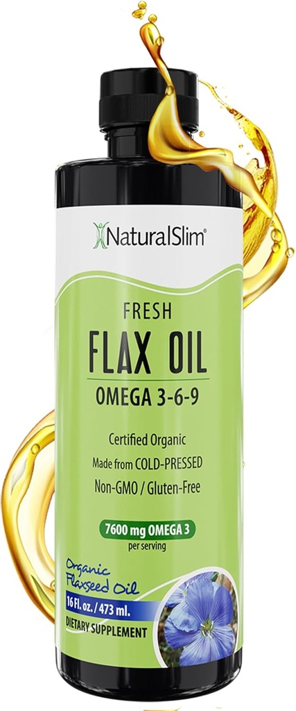 Limun Minyak Flaxseed Segar Rasakan Flax Oil Organik Dingin Menekan & Tinggi Omega 3 6 9 Acid Flax Pash Untuk Sehat Sel, Rambut, Skin, & Nails - Segar Rasa 16 FL. Oz.