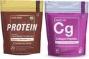 Elements Hidrolyzed Collagen Peptides Powder & Organic Pea Protein Powder - Creamy Chocolate 124; Gabungan, Skin, Hair, & Nail Dukungan + Lower-carb Plant - berbasis Vegan Blad