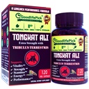 Ekstra Kekuatan Tongkat Ali dengan Tribulus Terrestris. Kuat (100: 1) Longjack / Tongkat Ali Ekstrak. 120 Veg Capsules Tongkat Ali untuk Men.All Natural, Non-GMO, Vegan, Tidak Stearate, Tidak Beras Powder