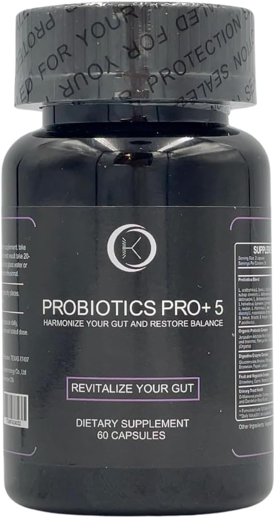 PROBIOTIS PRO + 5 Pearl Probiotic Daily Probiotic for Women and Men - 60- Day Supply of Pregnotic Harmonize Your Gut and Restore Keseimbangan, Softgel