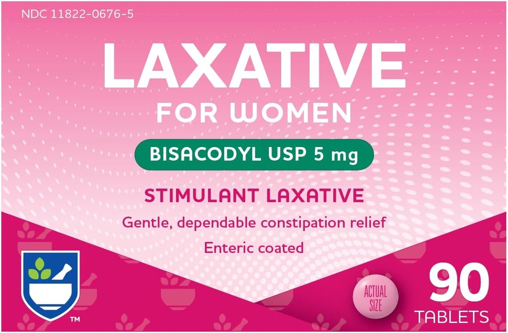 Rite Aid Stimulant Laxative Tablet, Bisaceyl USP, 5 mg - 90 Count 124; Constipation Relief 126; Dilapisi untuk Easy Swallowing 124; Women Health 124; Spool Softtener