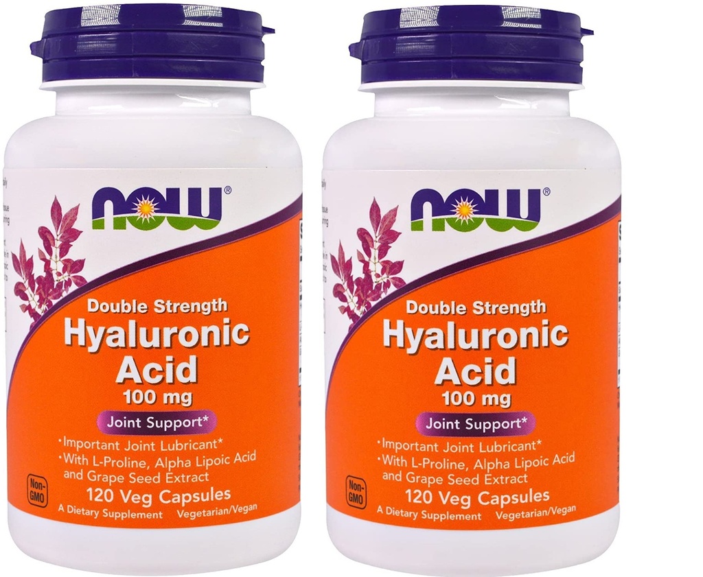 NOW Foods - Hyaluronic Acid 100 mg - 120 Veg Capsule (Paket 2)
