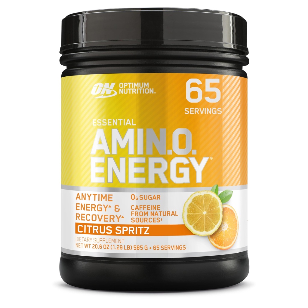 Optimum Nutrition New Flavor Amino Energy - Pre Workout with Green Tea, BCAA, Acids, Keto Friendly, Green Coffee Extract, Energy Powder - Citrus Spritz, 65 Servings (Packaging May Wary)