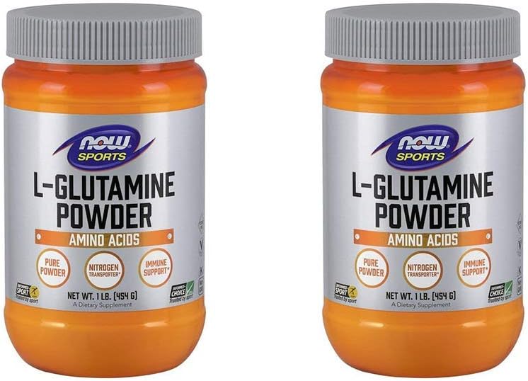 NOW Foods L-Glutamine Pure Powder, 16 Ounce (Paket 2)