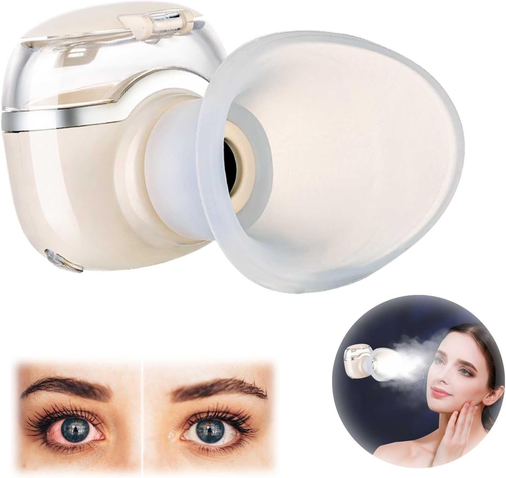 Portable Facial Steam Sprayer, Heated Mist for Dry Eye Relief, Moisturizing Mini Soothing Steake for Eye Fatigue, Stye, and Facial Dryness 10ml