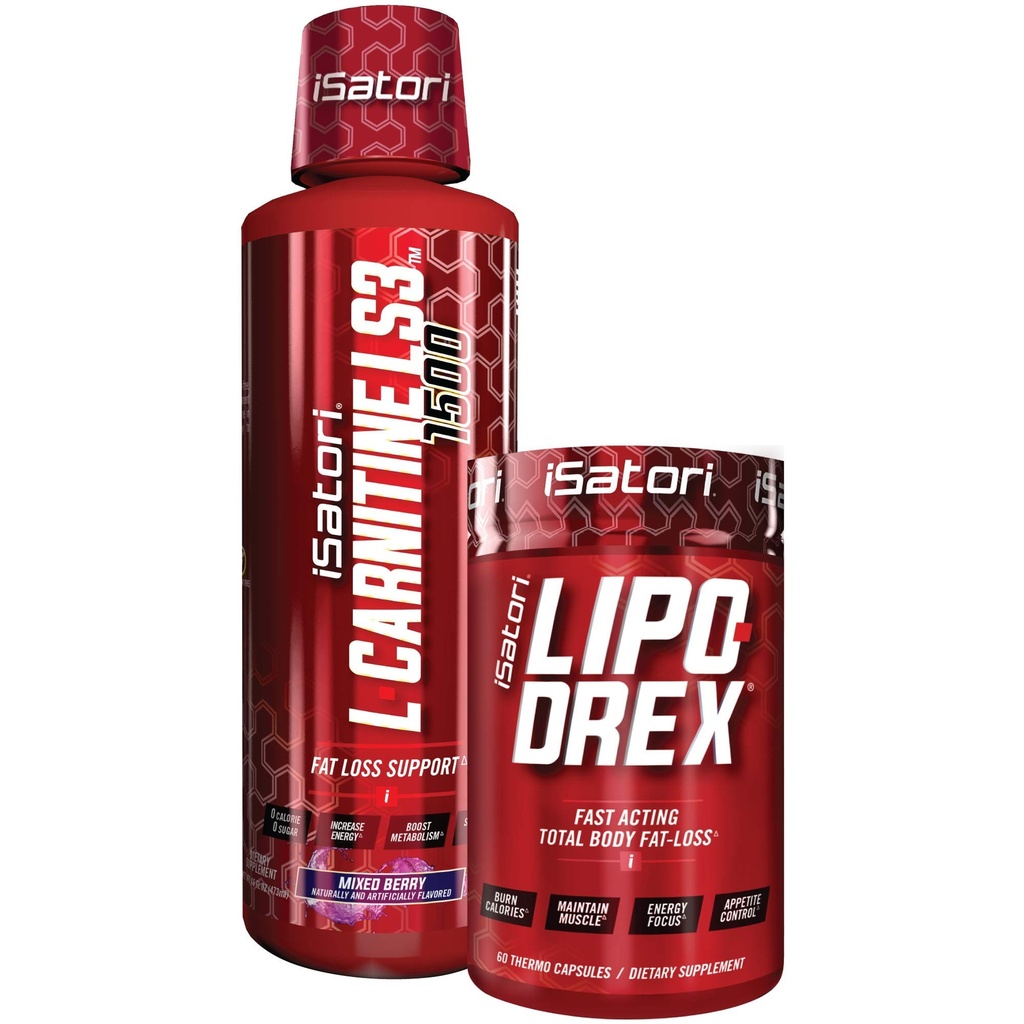 iSatori Lipo- Drex Fat Loss Thermogenic Formula - Fast Acting Wheight Loss -Appetite Supresant (60 Capsules) L-Carnitine Liquid Fat Burner dan Metabolism Activator- Mixed Berry (32 Pelayan)