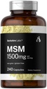 Horbäach MSM Capsules 1500mg 124; 240 Count 124; Non- GMO, Gluten Free Suplement = 124; Berkshire Labs
