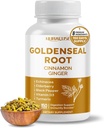 Goldenseal Root 8-in- 1 Formula - dengan Cinnamon Ginger Echinacea Elderberry Black Pepper D3 - Non-GMO, Gluten- Free, Soy- Free