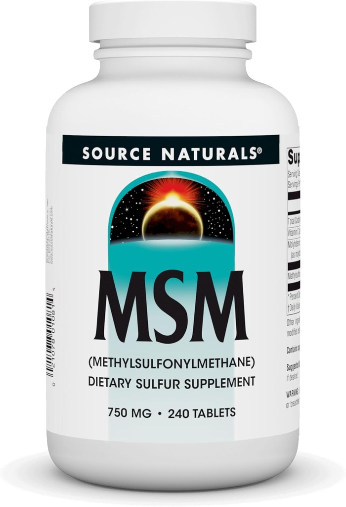 Sumber MSM (methylsulfonymetana), 750mg - 240 Tablet