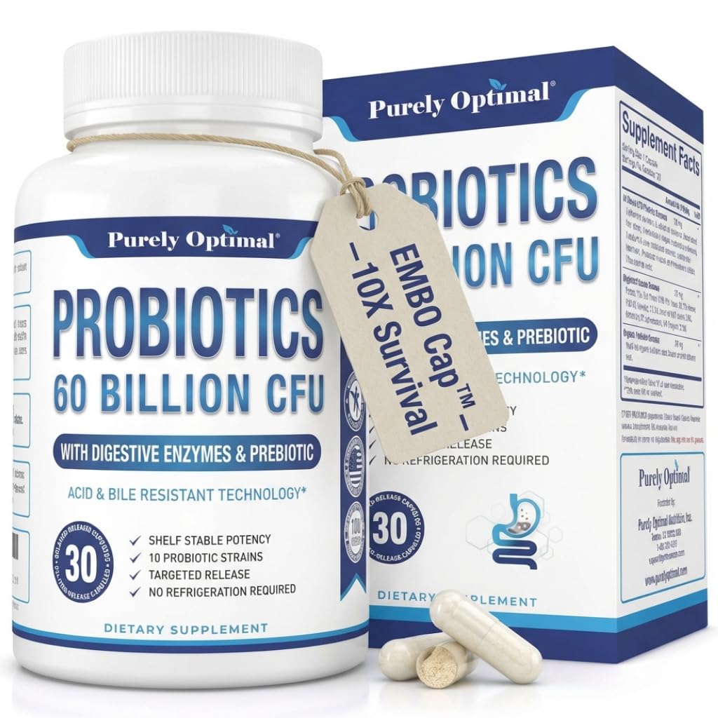 Murni Optimal Premium Progities 60 Milyar CFU w / Organic Pregorious & Digetical Enzymes