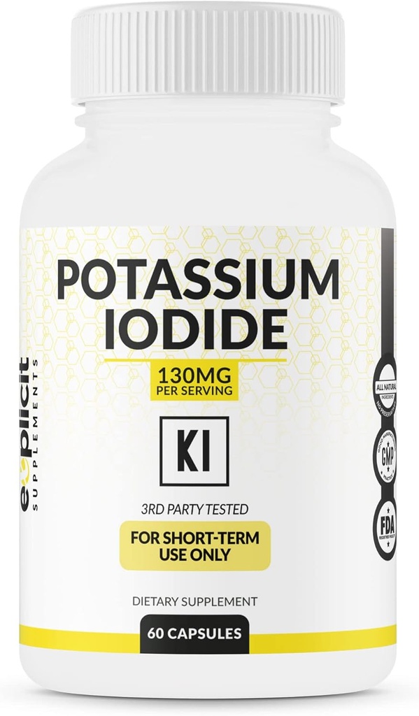 Potasium Iodide 130mg Dose - 30 Hamba - Dukungan Thyroid & Pertahanan