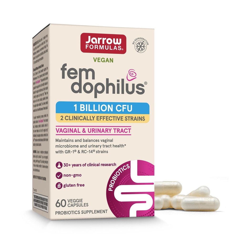 JARS Formulas Femophilus Vaginal Progories 1 Milyar CFU With 2 Science- Backed Strains, Dietary Supplemen Untuk Dukungan Tract Vaginary & Urinary, 60 Capsules, 60 Day Suppply, Simpan Progres