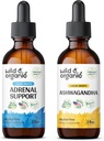 Wild & Organic Adrenal Support Tincture 2 fl oz & Ashwagandha Taincture 2 fl oz
