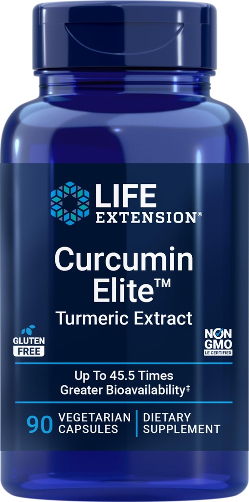 Ekstensi Hidup Curcumin Elite Turmeric Extract, 90 Veg Capsules