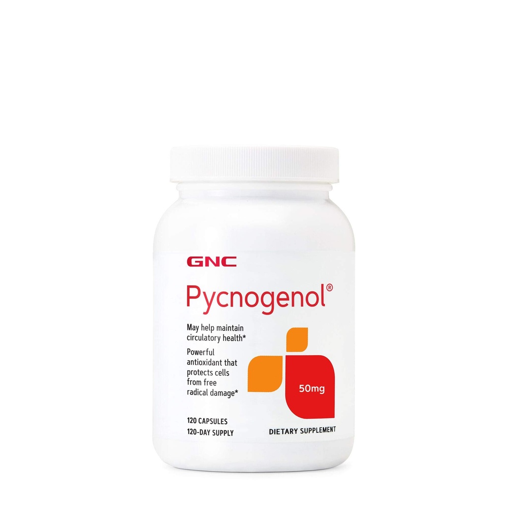 GNC Pycnogenol 50mg, Menjaga Kesehatan Sirkulasi, 120 Kapsul
