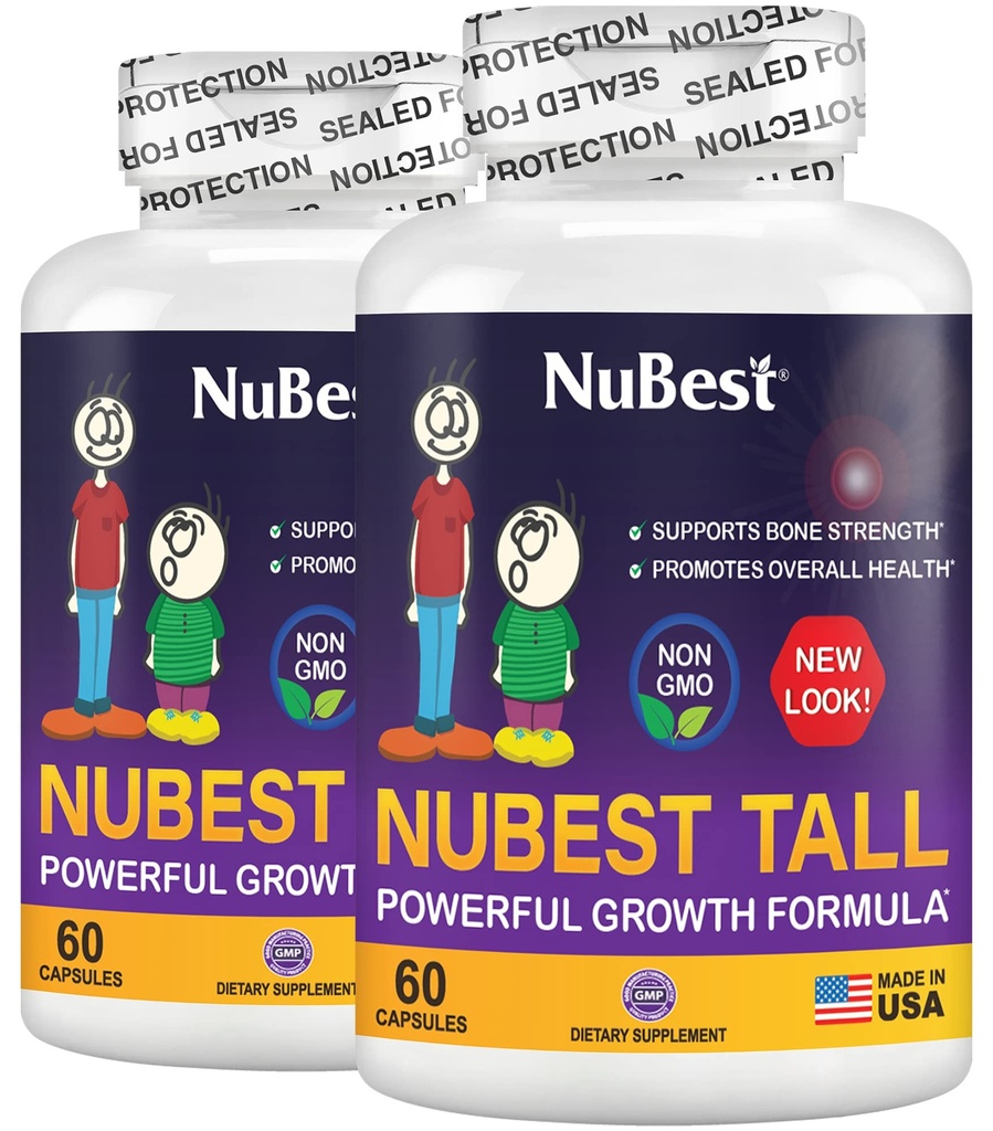 NBest Tall 124; Dukung Bone Energy, Bone Health, Enhanced Immune and Whole Body Wellness dengan Calcium, Collagen, dan Herbs for Ages 5 + & Teens 124; Pack 2 Whole 124; 2 Bulan Supply