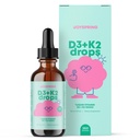 JoySpring Vitamin D3 Kids Drops with K2 - Liquid Suplement for Calcium Absorpsi & Joint Health - 360 Servings (2 ifmin D Kid Ages 3-18