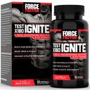 ForCE FacTOR Test X180 Ignite Total Testosterone Booster for Men with Fenugreek Seed and Green Tea Extract to Build Lean Muscle, Boost Energy, and Improve Performance, 60 Count
