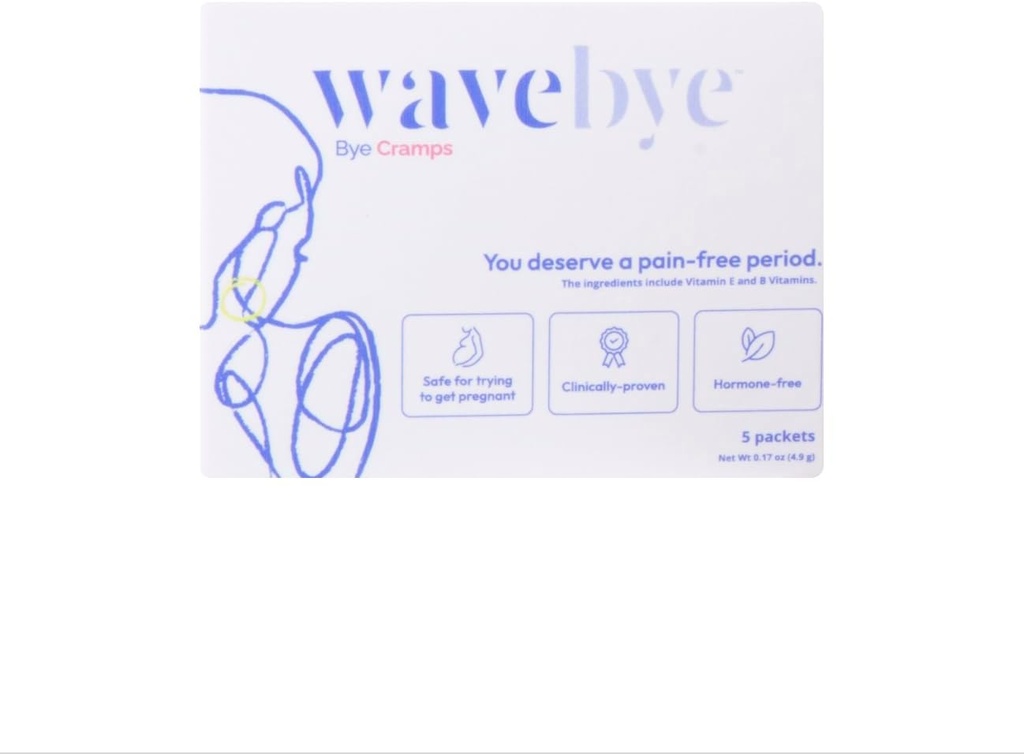 Wave Bye untuk Periode Pain, OB / GYN-Dikembangkan Prematul (PMS) Suplemen Perempuan dengan Periode Kram, 1 Pasokan Bulan