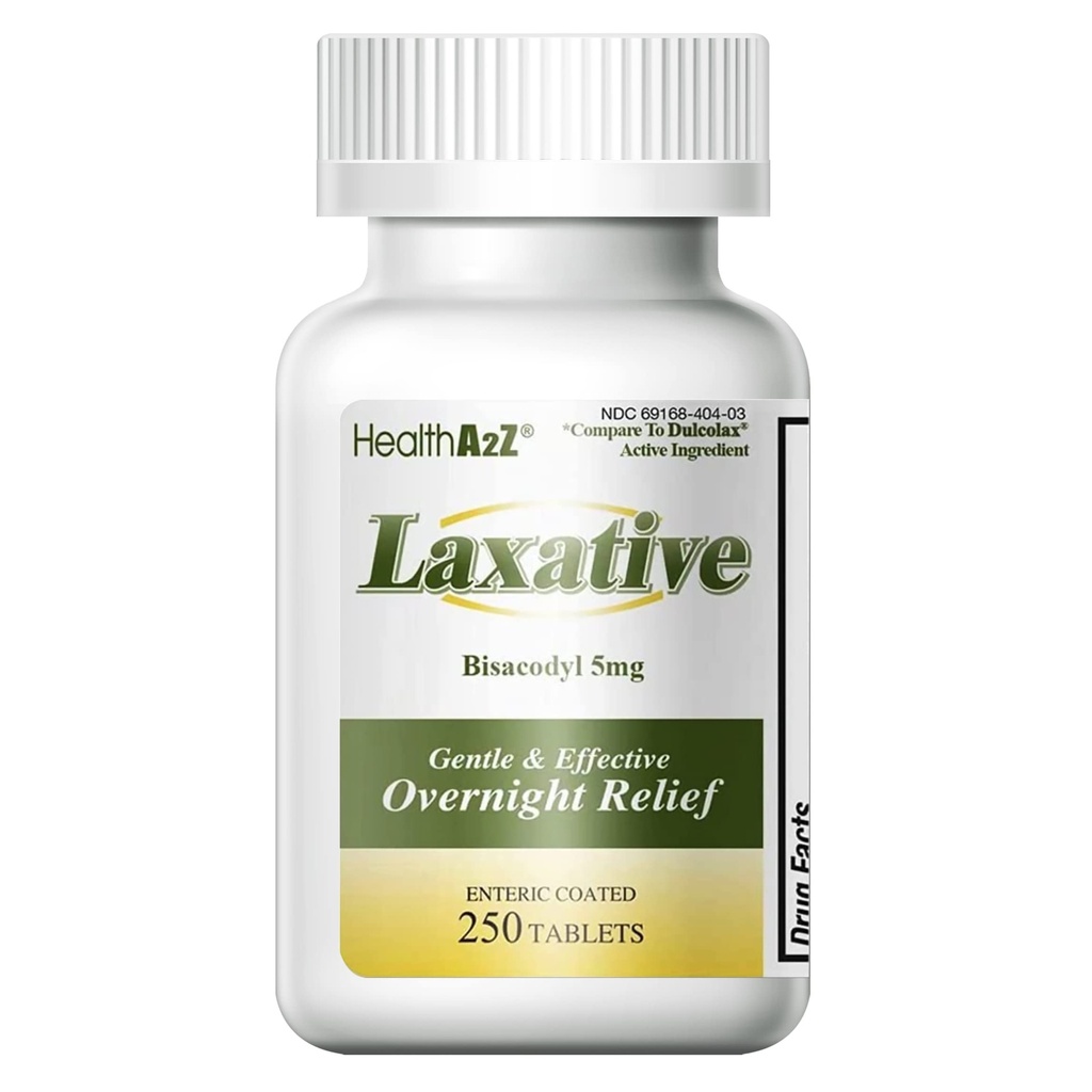 HealtA2Z Laxative Bisaceyl 5mg 124; 250 Counts 144; Lembut dan Quast Overnight Relief untuk sembelit