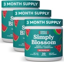 Cukup Blossom Nutrection Daily Greens & Superfood Powder + Collagen + Propolation for Women 's Digetical Health & Bloating Relief. Bantuan Kesehatan Anda Bloom - 3 Bulan Supply - Semangka
