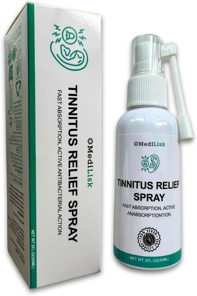 Medilisk Tinnitus Relief Spray - Support Tinnitus Relief for Ringing Ears - Herbal Ear Care Product - Tinnitus Treatment Prevention - Non-Skoidal & Hypotigenic - 1 Fl Oz Ab - Paket 1